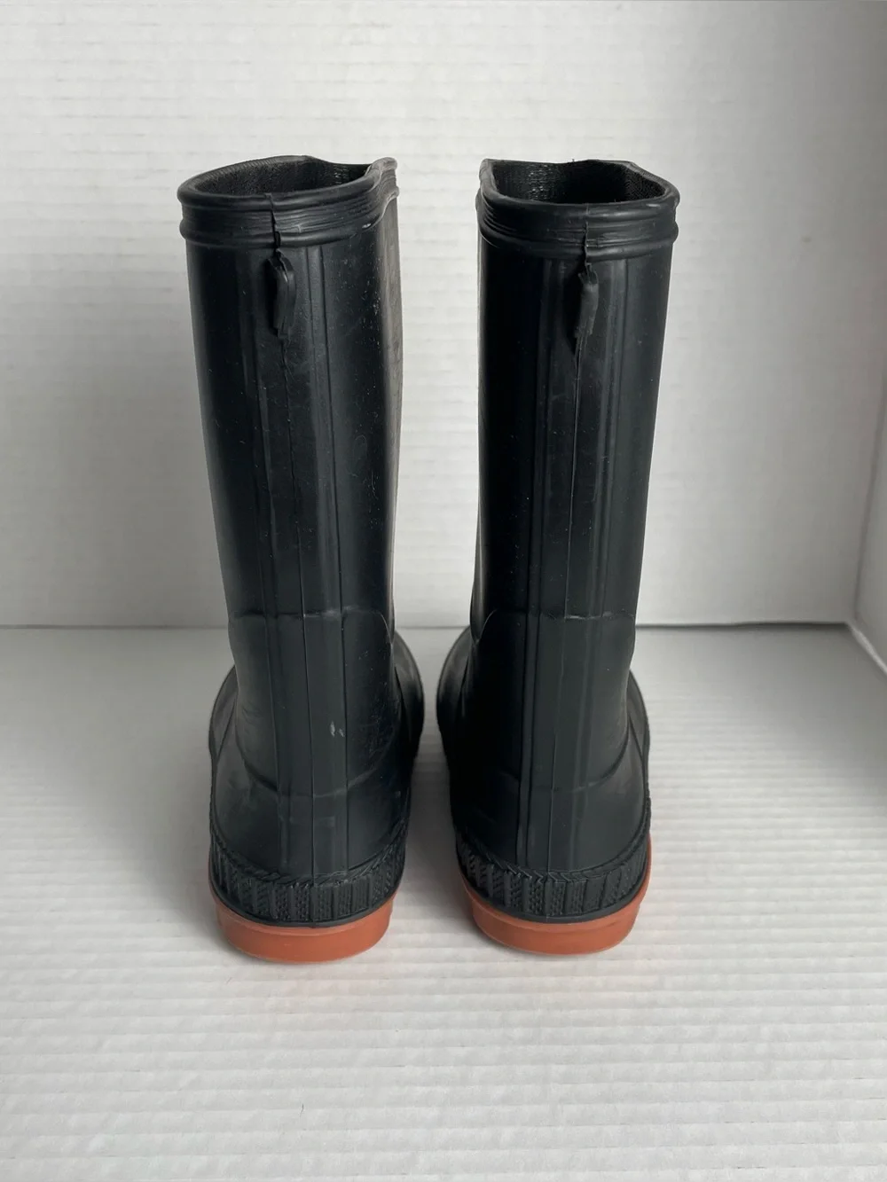 Wonder Nation Boys Chore Rain Boots Boys Size 9/10 Black Outdoor Play